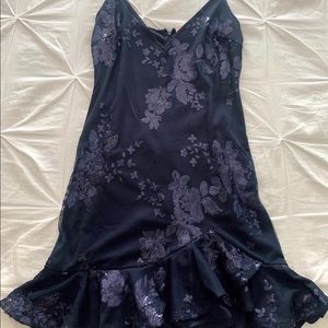 ShowPo Navy Blue Ruffle Dress!